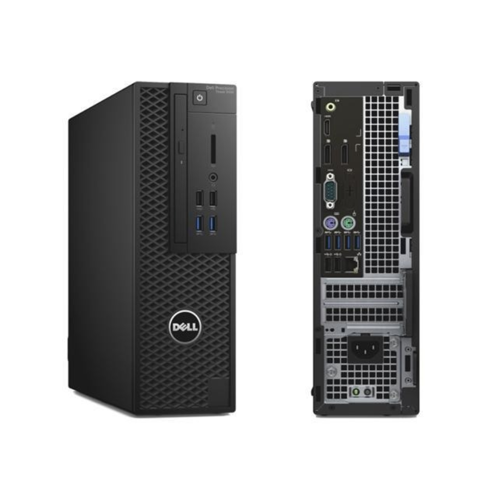 Refurbished Dell OptiPlex 7060 Micro – i5 8th Gen, 8GB RAM, 512GB SSD, DOS, 3 Year Warranty, Without Monitor - Front and Back View